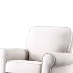 Chaise Assise Active Elvin de 37,01 po en Tissu Beige - Acme Furniture : Revêtement en lin, Cadre en métal, Assemblage sans outils