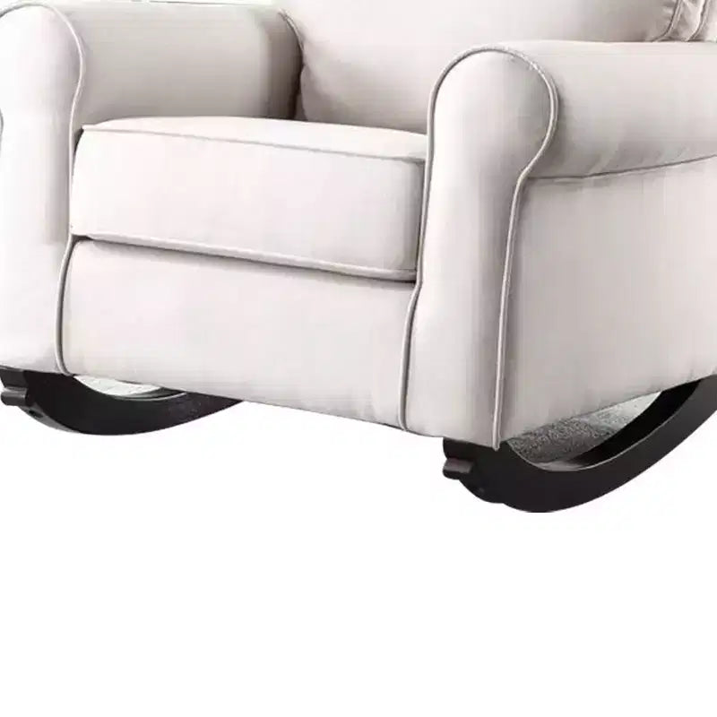 Chaise Assise Active Elvin de 37,01 po en Tissu Beige - Acme Furniture : Revêtement en lin, Cadre en métal, Assemblage sans outils