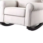 Chaise Assise Active Elvin de 37,01 po en Tissu Beige - Acme Furniture : Revêtement en lin, Cadre en métal, Assemblage sans outils