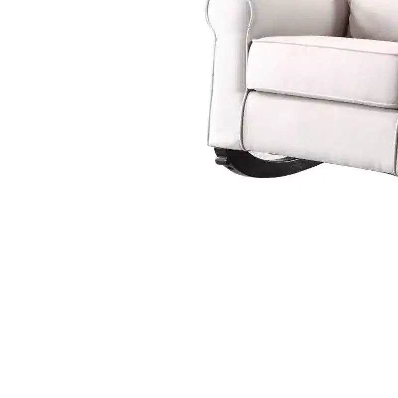 Chaise Assise Active Elvin de 37,01 po en Tissu Beige - Acme Furniture : Revêtement en lin, Cadre en métal, Assemblage sans outils