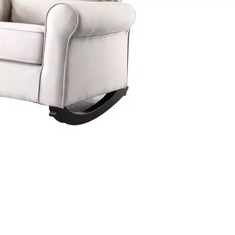 Chaise Assise Active Elvin de 37,01 po en Tissu Beige - Acme Furniture : Revêtement en lin, Cadre en métal, Assemblage sans outils