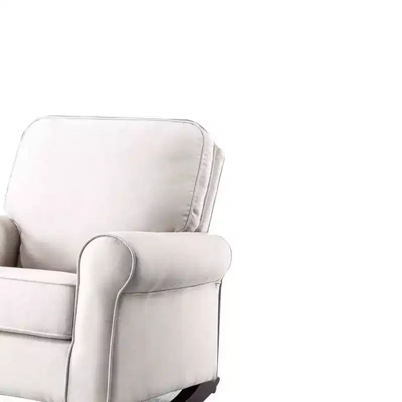 Chaise Assise Active Elvin de 37,01 po en Tissu Beige - Acme Furniture : Revêtement en lin, Cadre en métal, Assemblage sans outils
