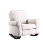 Chaise Assise Active Elvin de 37,01 po en Tissu Beige - Acme Furniture : Revêtement en lin, Cadre en métal, Assemblage sans outils