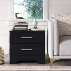 Table de chevet Hudson 2 tiroirs Noir - ClickDecor