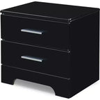 Table de chevet Hudson 2 tiroirs Noir - ClickDecor