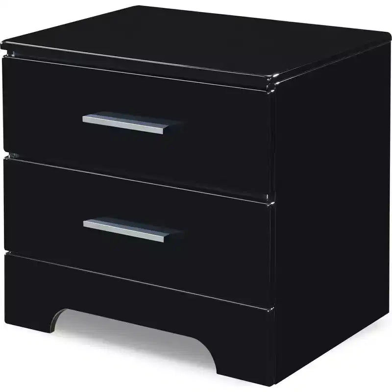 Table de chevet Hudson 2 tiroirs Noir - ClickDecor