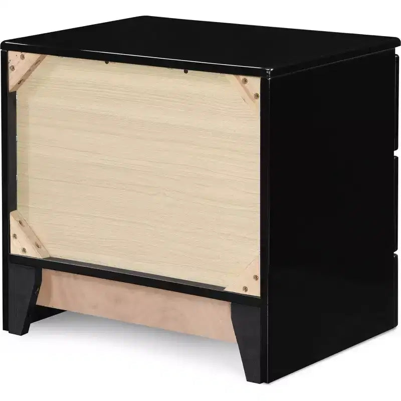 Table de chevet Hudson 2 tiroirs Noir - ClickDecor