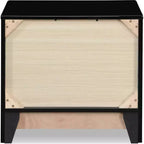 Table de chevet Hudson 2 tiroirs Noir - ClickDecor