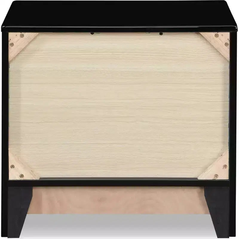 Table de chevet Hudson 2 tiroirs Noir - ClickDecor
