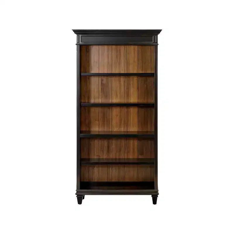 78" Hartford Open Bookcase Brown - Martin Furniture: Arched, 5-Shelf Wood Storage