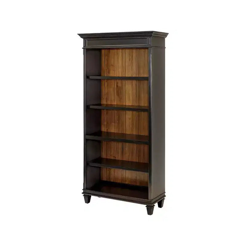 78" Hartford Open Bookcase Brown - Martin Furniture: Arched, 5-Shelf Wood Storage