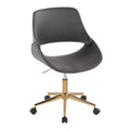 LumiSource Fabrico Office Chair Gold/Gray PU
