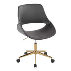 LumiSource Fabrico Office Chair Gold/Gray PU