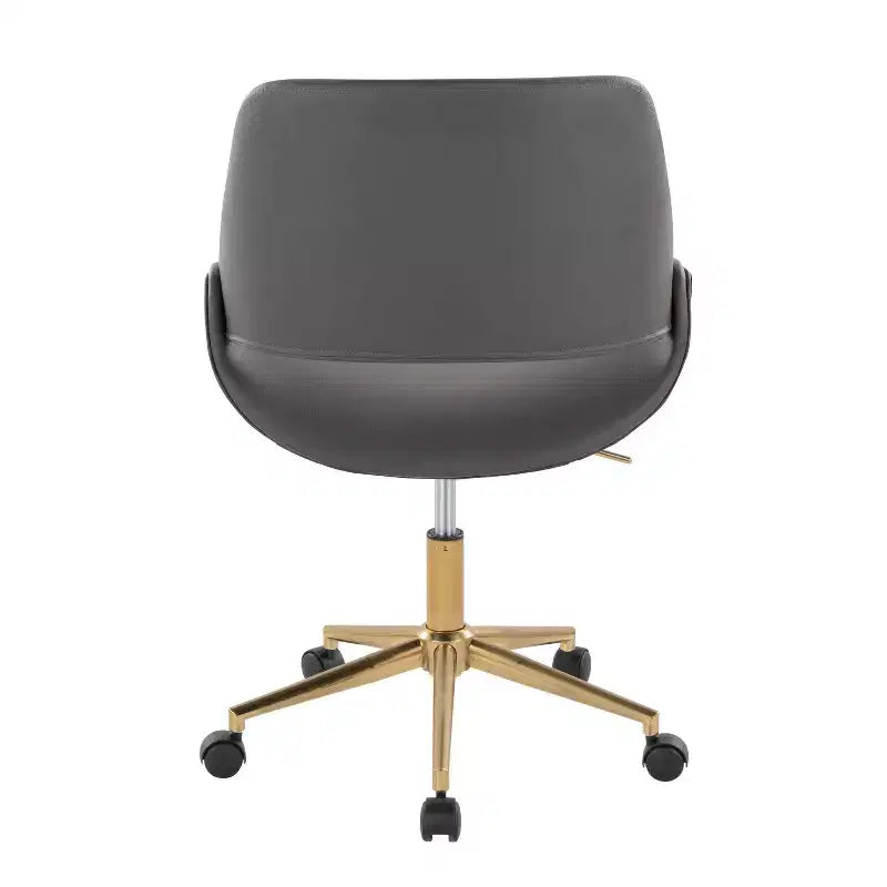 Chaise de bureau LumiSource Fabrico Or/Gris PU