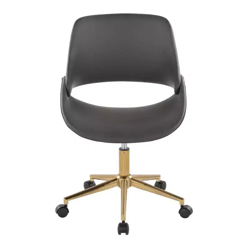 Chaise de bureau LumiSource Fabrico Or/Gris PU