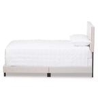 Queen Hampton Modern Bed with Button-Tufted Headboard - Baxton Studio