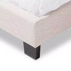 Queen Hampton Modern Bed with Button-Tufted Headboard - Baxton Studio