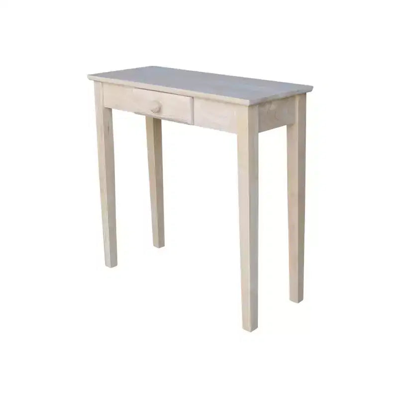 Mission Console Table Unfinished - International Concepts: Solid Parawood, Traditional Design