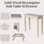 Mission Console Table Unfinished - International Concepts: Solid Parawood, Traditional Design