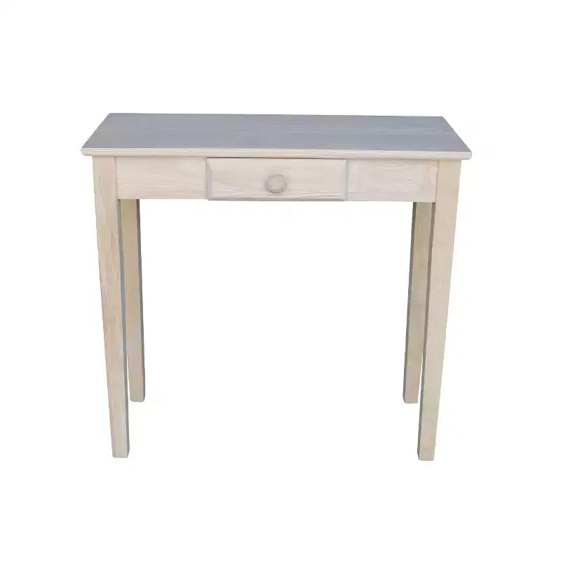 Mission Console Table Unfinished - International Concepts: Solid Parawood, Traditional Design