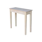 Mission Console Table Unfinished - International Concepts: Solid Parawood, Traditional Design