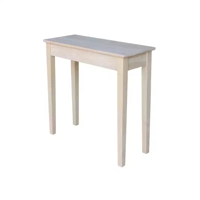Mission Console Table Unfinished - International Concepts: Solid Parawood, Traditional Design