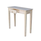 Mission Console Table Unfinished - International Concepts: Solid Parawood, Traditional Design