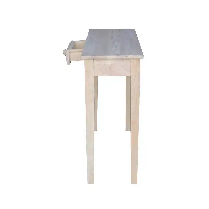 Mission Console Table Unfinished - International Concepts: Solid Parawood, Traditional Design