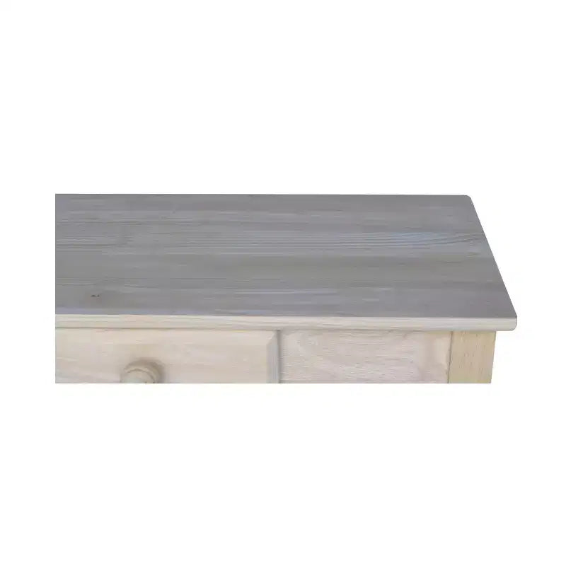Mission Console Table Unfinished - International Concepts: Solid Parawood, Traditional Design