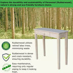 Mission Console Table Unfinished - International Concepts: Solid Parawood, Traditional Design