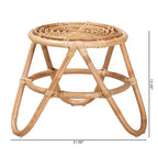 Table d'appoint Jacinda en rotin bali &amp; pari, marron naturel