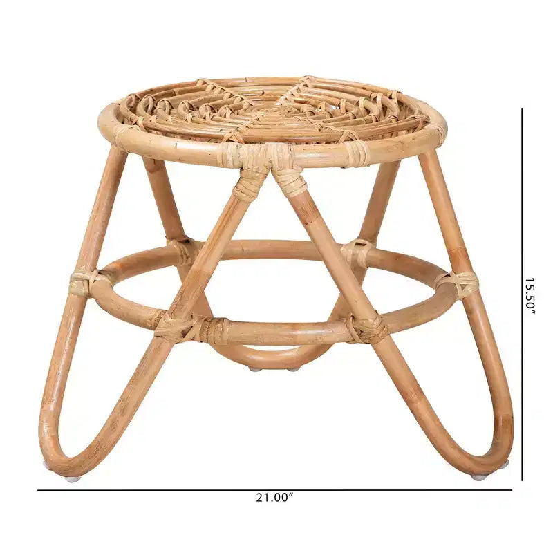 Table d'appoint Jacinda en rotin bali &amp; pari, marron naturel