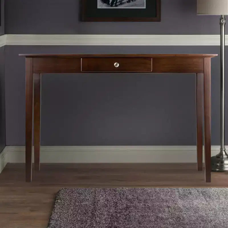 Winsome Rochester Console Table Noyer Antique : Table de Canapé en Bois Massif avec Tiroir de Rangement