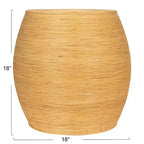 Table d'appoint ronde Storied Home en tonneau naturel