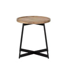 Table d'appoint Powell Tyrion en bois et métal, naturel