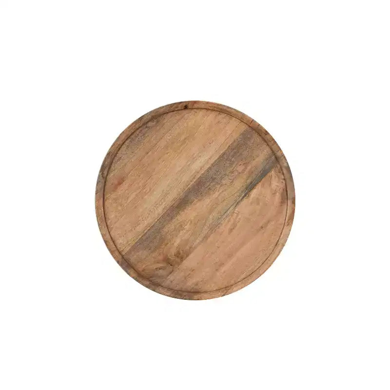 Table d'appoint Powell Tyrion en bois et métal, naturel