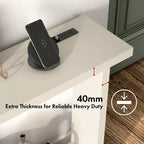 miBasics Nortal 47.24 po Console Table moderne 1 tablette avec ports USB et électriques Blanc doux