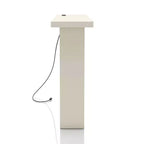 miBasics Nortal 47.24 po Console Table moderne 1 tablette avec ports USB et électriques Blanc doux
