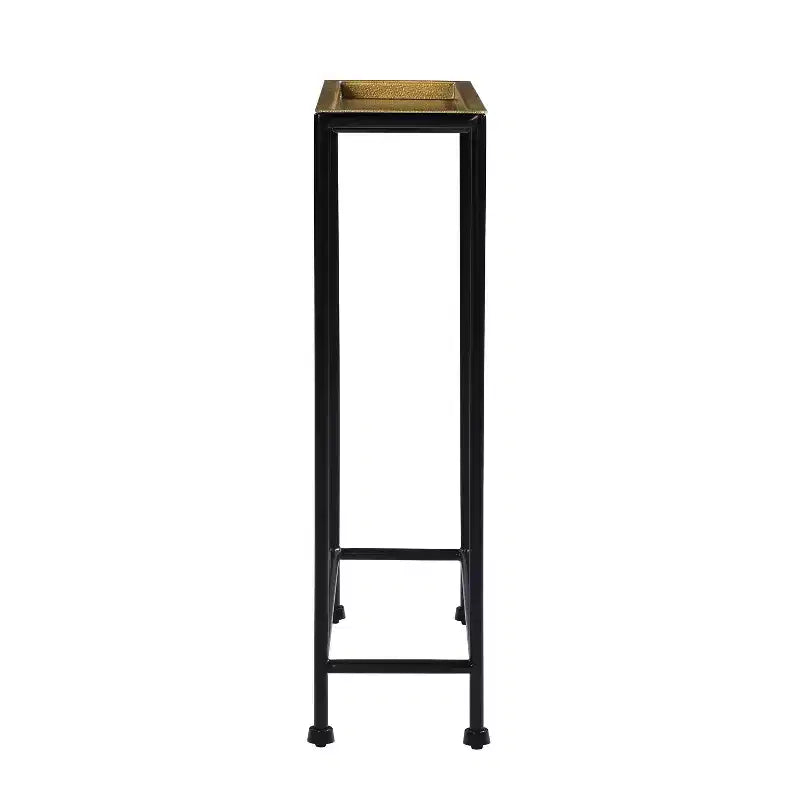 Table d'appoint Tivoli Comfort Pointe Laiton/Bronze antique : Plateau amovible, Aucun assemblage requis, Cadre métallique