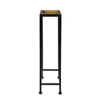 Table d'appoint Tivoli Comfort Pointe Laiton/Bronze antique : Plateau amovible, Aucun assemblage requis, Cadre métallique