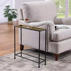 Table d'appoint Tivoli Comfort Pointe Laiton/Bronze antique : Plateau amovible, Aucun assemblage requis, Cadre métallique