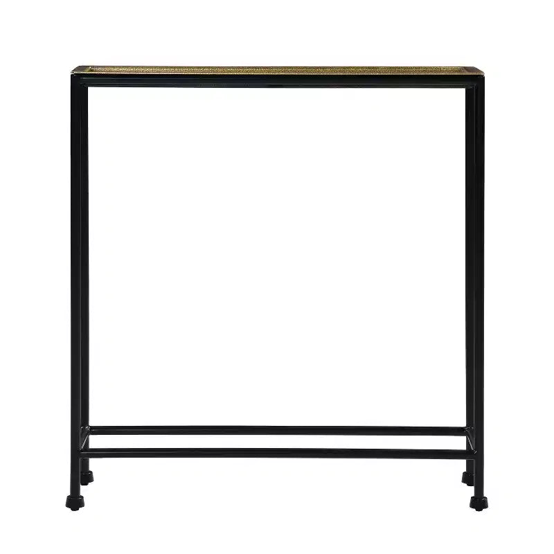 Table d'appoint Tivoli Comfort Pointe Laiton/Bronze antique : Plateau amovible, Aucun assemblage requis, Cadre métallique