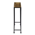 Table d'appoint Tivoli Comfort Pointe Laiton/Bronze antique : Plateau amovible, Aucun assemblage requis, Cadre métallique