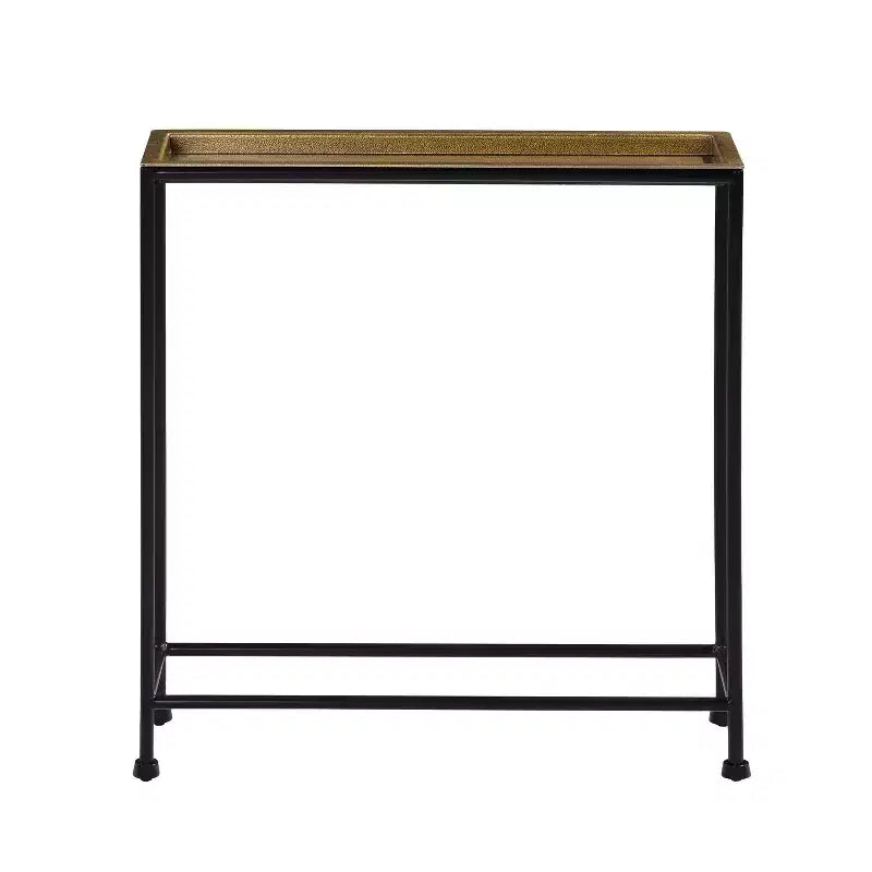 Table d'appoint Tivoli Comfort Pointe Laiton/Bronze antique : Plateau amovible, Aucun assemblage requis, Cadre métallique