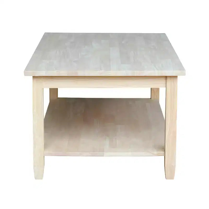 Table basse Solano - International Concepts : Hévéa massif, style ferme, forme rectangulaire, 42x25"