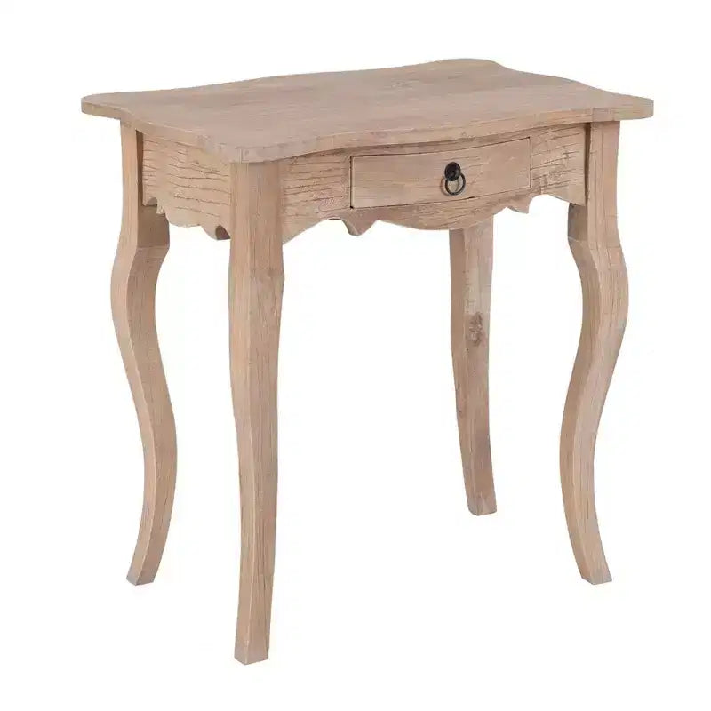 East at Main 28" Promenade Side Table with Drawer Tan: Mango Wood Construction, 25.98"H x 17.7"D, No Tools Assembly