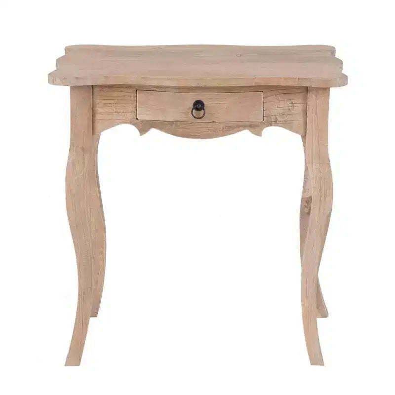 Table d'appoint à tiroir East at Main 28" Promenade, teinte « Tan » : Fabrication en bois de manguier, 65,99 cm (H) x 44,96 cm (P), assemblage sans outils