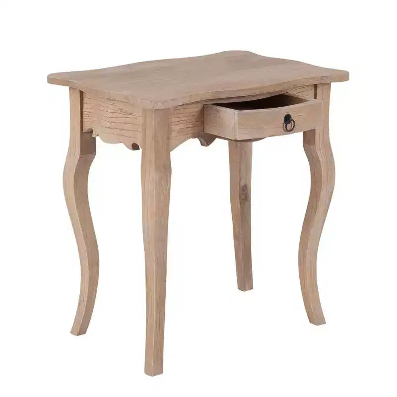 Table d'appoint à tiroir East at Main 28" Promenade, teinte « Tan » : Fabrication en bois de manguier, 65,99 cm (H) x 44,96 cm (P), assemblage sans outils