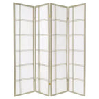 6 ft. Tall Double Cross Shoji Screen - Special Edition - Gray: Hardwood Frame, Lightweight, No Assembly Required