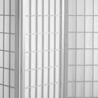 5 ft. Tall Window Pane Shoji Screen - White (5 Panels)